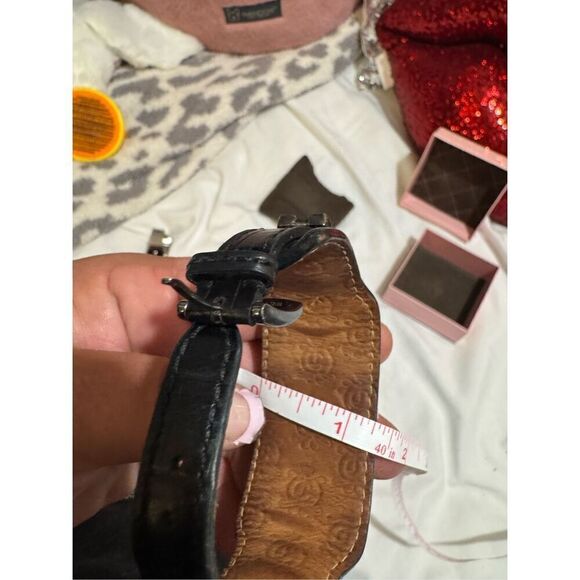 Vintage y2k OG Juicy Couture fairytale lesther double band crown charm watch iOB - Picture 5 of 11